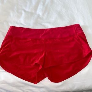 Red Lulu Lemon Shorts